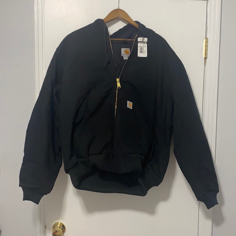 Carhartt Men's Quilted Flannel Lined Duck Active Jacket size L